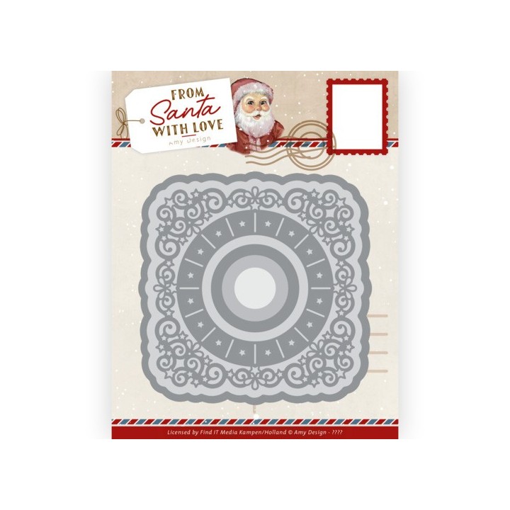 (ADD10277)Dies - Amy Design - From Santa with love - Ribbon Frame