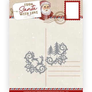 (ADD10282)Dies - Amy Design - From Santa with love - Reindeer Corners
