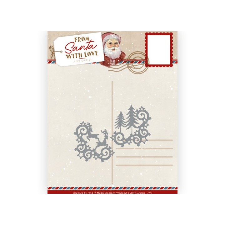 (ADD10282)Dies - Amy Design - From Santa with love - Reindeer Corners