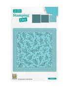 (STAD015)Nellie's choice Stamping dies Square Branch with Berries