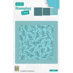 (STAD015)Nellie's choice Stamping dies Square Branch with Berries