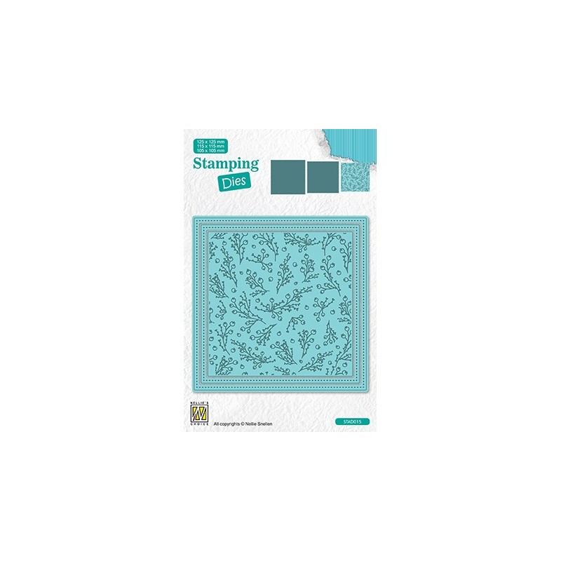 (STAD015)Nellie's choice Stamping dies Square Branch with Berries