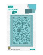 (STAD017)Nellie's choice Stamping dies Rectangle Christmas Poinsettia