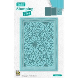 (STAD017)Nellie's choice Stamping dies Rectangle Christmas Poinsettia