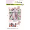 (2303)CraftEmotions clearstamps A6 - Old window arched - Decoration X-mas Carla Kamphuis