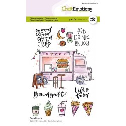 (2306)CraftEmotions clearstamps A6 - Foodtruck Carla Kamphuis