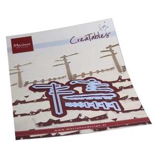 (LR0778)Creatables Tiny's Snowy signpost & fence