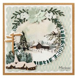 (CR1600)Craftables Let it snow circle by Marleen