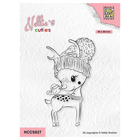 (NCCS027)Nellie`s Choice Clearstamp - Hi there, a Merry Christmas