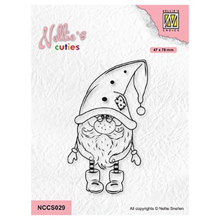 (NCCS029)Nellie`s Choice Clearstamp - Christmas gnome