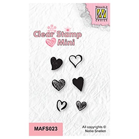 (MAFS023)Nellie's Choice Clear stamps Hearts-2