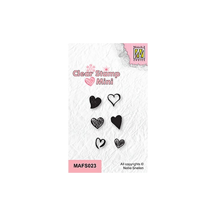 (MAFS023)Nellie's Choice Clear stamps Hearts-2