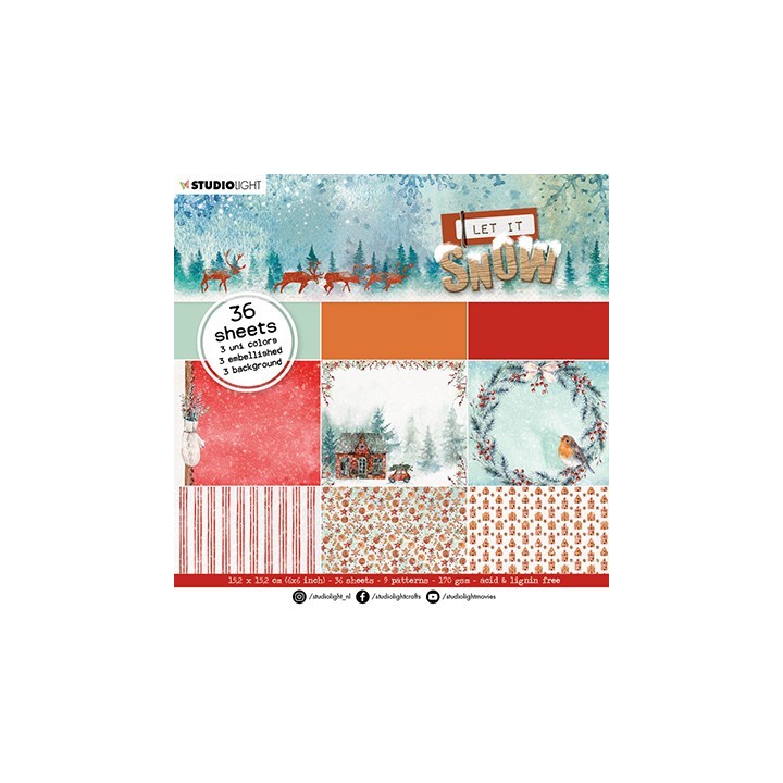 (SL-LIS-PP46)Studio Light SL Paper pad Let it snow nr.46
