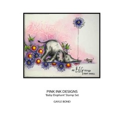 (PI183)Pink Ink Designs Baby Elephant A5 Clear Stamp