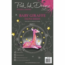 (PI184)Pink Ink Designs Baby Giraffe A5 Clear Stamp