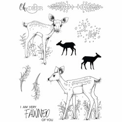 (PI186)Pink Ink Designs Fawn A5 Clear Stamp