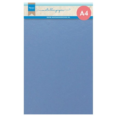 (CA3176)Marianne Design Metallic paper, Light Blue