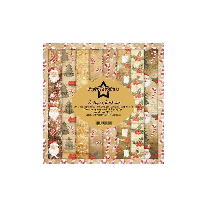 (PF216)Paper Favorites Vintage Christmas 6x6 Inch Paper Pack
