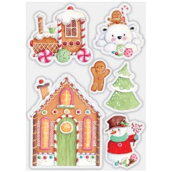 (CCSTMP082)Craft Consortium Candy Christmas Clear Stamps Candy