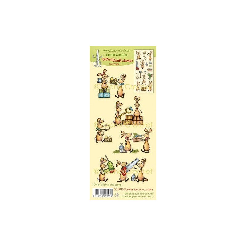 (55.8030)LeCrea - Clear stamp combi Bunnies special occasions (55.8030)LeCrea - Clear stamp combi Bunnies special occasions