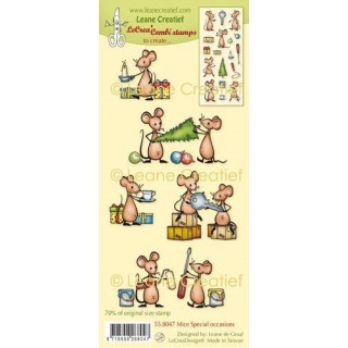 (55.8047)LeCrea - Clear stamp combi Mice special occasions