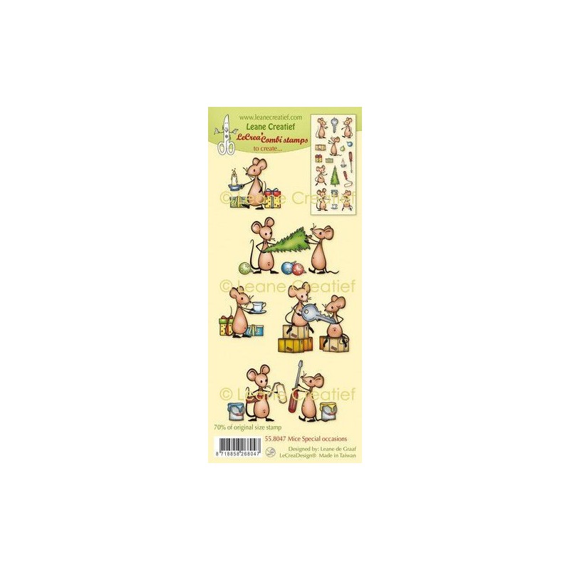 (55.8047)LeCrea - Clear stamp combi Mice special occasions