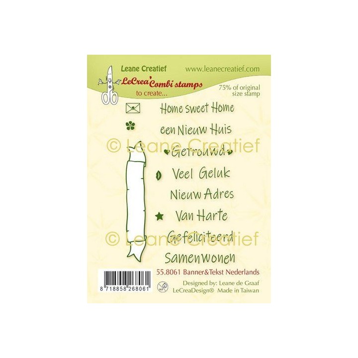 (55.8061)LeCrea - combi clear stamp Banner & Dutch words