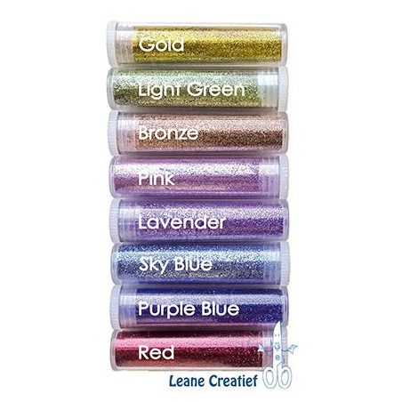 (25.7989)LeCrea - Ultrafine glitter assortment 8 colors in tubes