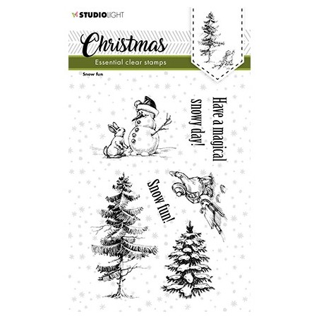 (SL-ES-STAMP245)Studio light SL Clear stamp Christmas Snow fun Essentials nr.245