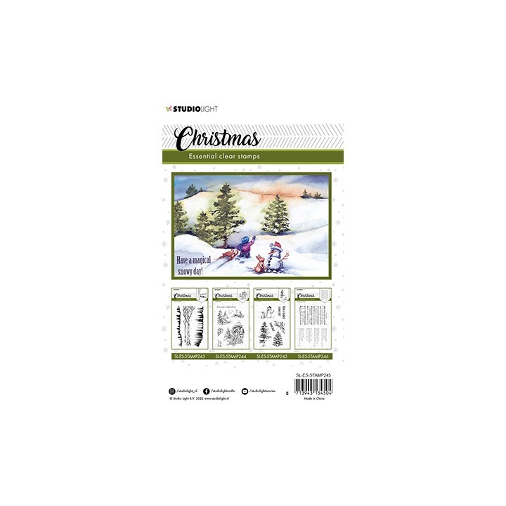 (SL-ES-STAMP245)Studio light SL Clear stamp Christmas Snow fun Essentials nr.245