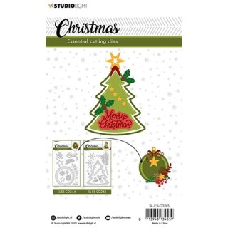(SL-ES-CD245)Studio Light SL Cutting Die Christmas Tree label Essentials nr.245