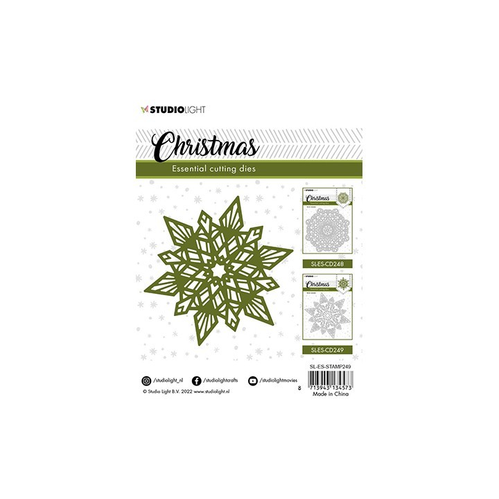 (SL-ES-CD249)Studio Light SL Cutting Die Christmas Star mandala Essentials nr.249