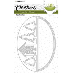 (SL-ES-CD256)Studio Light SL Cutting Die Christmas Rocking card shape Essentials nr.256