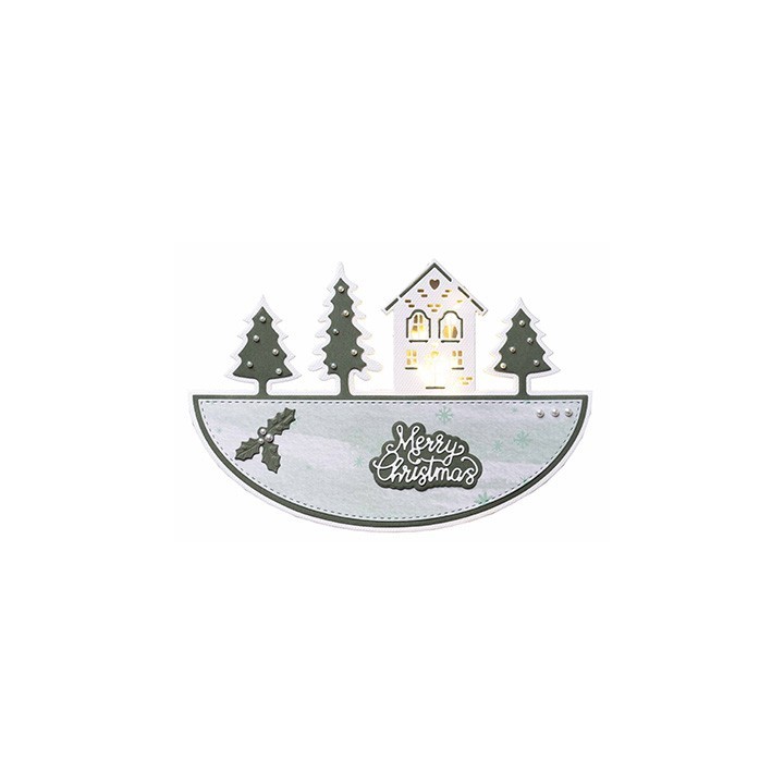 (SL-ES-CD256)Studio Light SL Cutting Die Christmas Rocking card shape Essentials nr.256