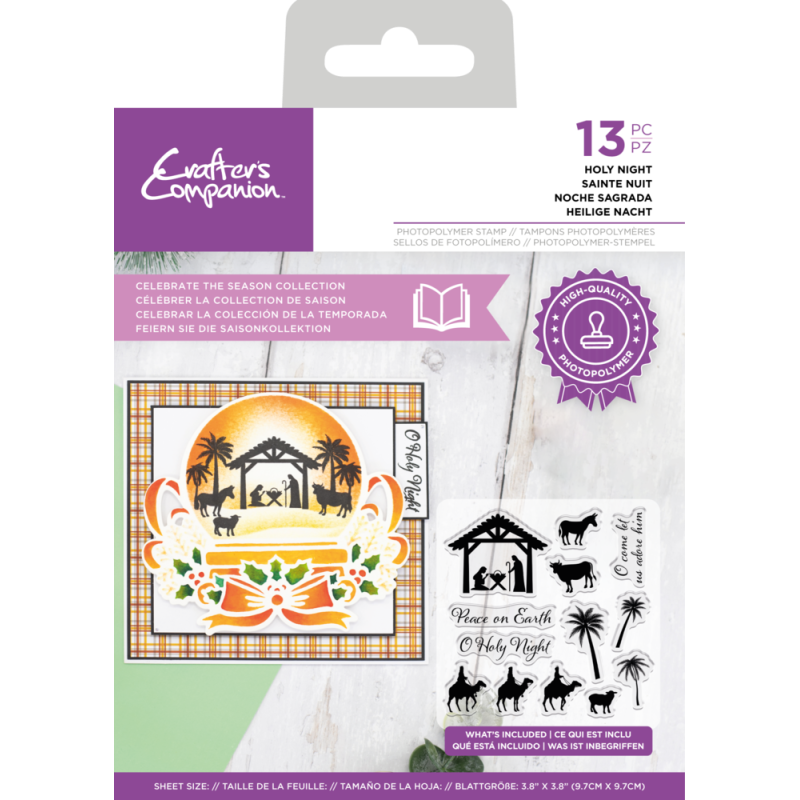 (CC-STP-HOLNIGHT)Crafter's Companion Celebrate the Season Clear Stamp Holy Night