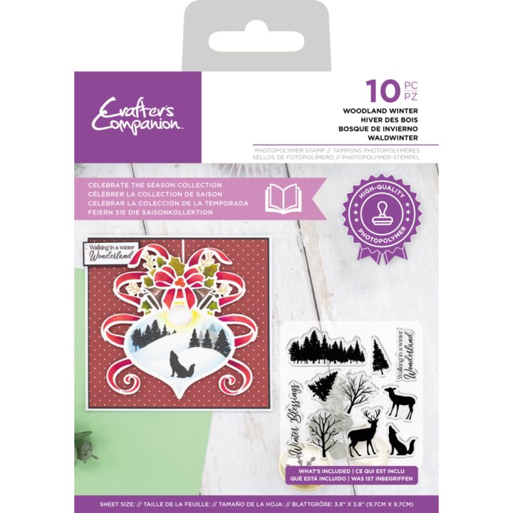 (CC-STP-WOODWIN)Crafter's Companion Celebrate the Season Clear Stamp Woodland Winter