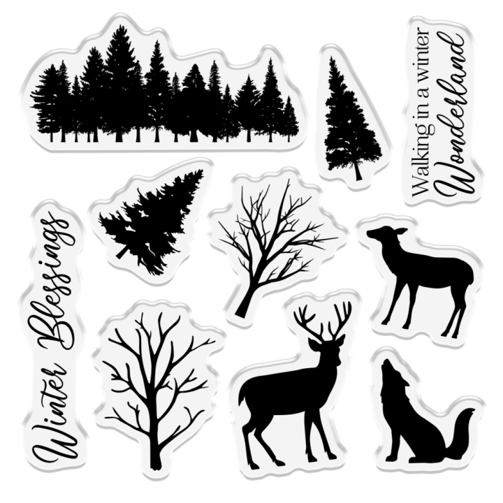 (CC-STP-WOODWIN)Crafter's Companion Celebrate the Season Clear Stamp Woodland Winter