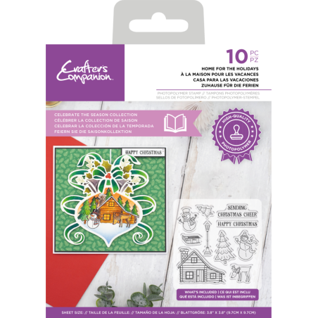 (CC-STP-HFTHOL)Crafter's Companion Celebrate the Season Clear Stamp Home for the Holiday