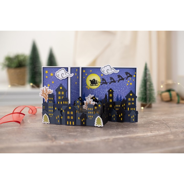 (GEM-STD-3DSB-CEVE)Gemini Christmas 3D Scene Builder Stamp & Die Christmas Eve