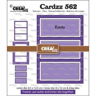 (CLCZ562)Crealies Cardzz Frame & Inlay Emily 3x rechthoek