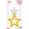 (SD271)Nellie's shape dies Christmas ball with inner decor stencil Star