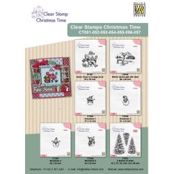 (CT051)Nellie's Choice Clear stamps Christmas time Santa Claus in louger chair