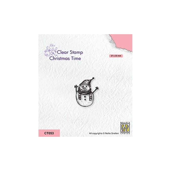 (CT053)Nellie's Choice Clear stamps Christmas time Snowman-1