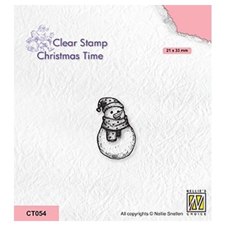 (CT054)Nellie's Choice Clear stamps Christmas time Snowman-2