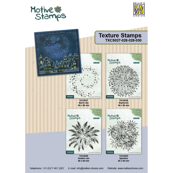 (TXCS029)Nellie's Choice Clear Stamp Golden rain