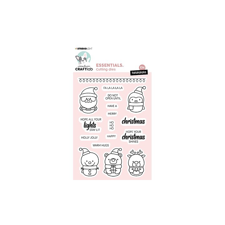 (CCL-ES-STAMP275)Studio light Clear stamp Fa la la la la Essentials nr.275