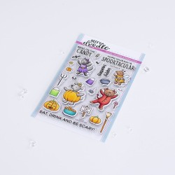 (HFD0439)Heffy Doodle Costume Critters Clear Stamps