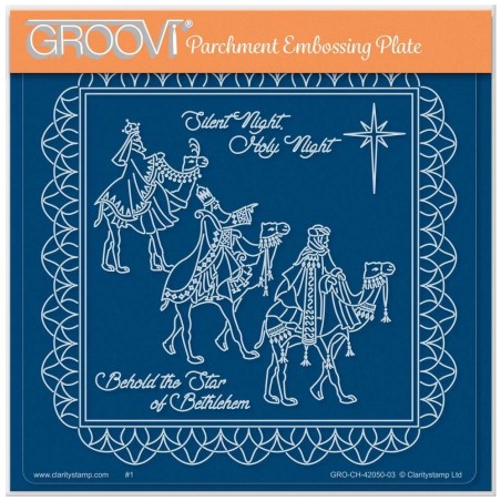 (GRO-CH-42050-03)Groovi Plate A5 LINDA WILLIAMS' WE THREE KINGS - CHRISTMAS TREASURES