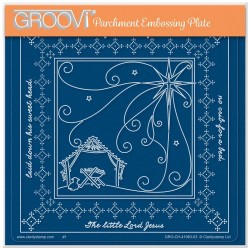 (GRO-CH-41983-03)Groovi Plate A5 LINDA WILLIAMS' AWAY IN A MANGER - CHRISTMAS TREASURES
