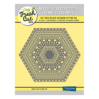 (ACC-DI-31260-XX)NESTED HEXAGON DOODLE FRAME-ITS FRAMES DIE SET